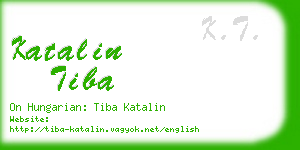 katalin tiba business card